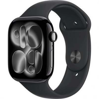 Умные часы Apple Watch Series 11 42 мм Jet black Aluminium Case GPS, Black Sport Band (Черные) - фото 23408