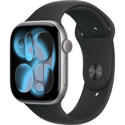 Умные часы Apple Watch Series 11 42 мм Space Grey Aluminium Case GPS, Black Sport Band (Черный) - фото 23414