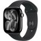 Умные часы Apple Watch Series 11 42 мм Jet black Aluminium Case GPS, Black Sport Band (Черные) - фото 23408